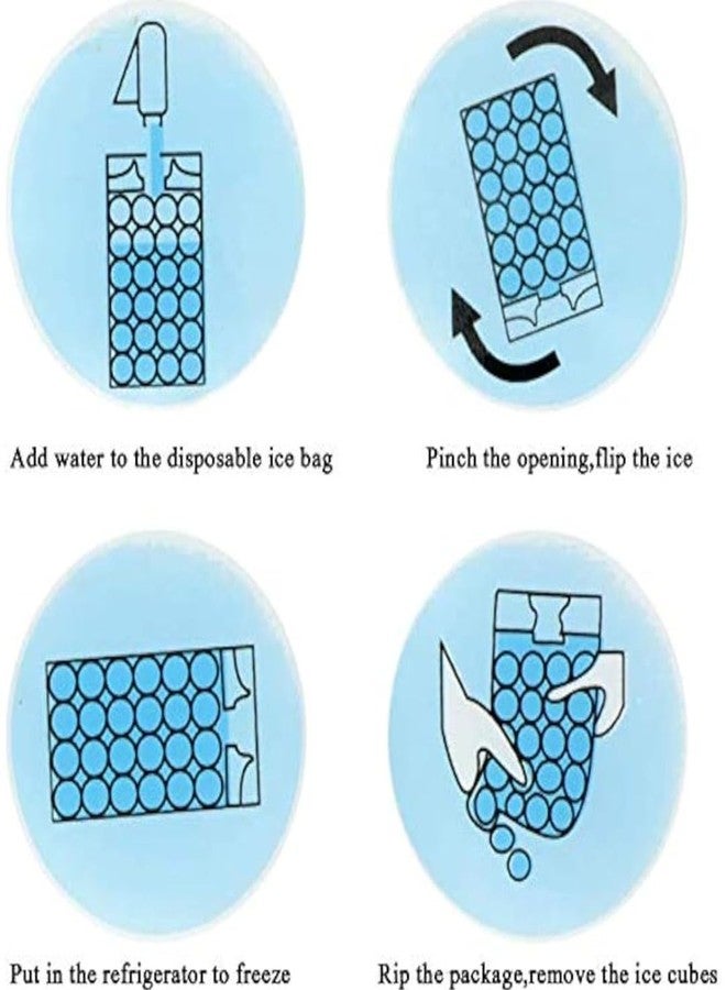 TraveEssentialz Ice Cube Bag for Travel Use or Home Use | Stackable Easy Release Ice Cube Mold Sheets | Self Seal Freeazing Maker - 10 Sheets 24 Cubes Each - Image 2